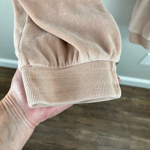 Young Fabulous & Broke Ollie Y2K High-Waist Velour Tan Comfy Jogger Pants M/L - Picture 8 of 15